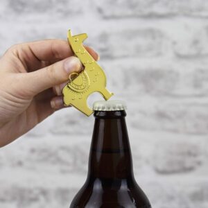 gift republic llama - bottle opener, medium, gold