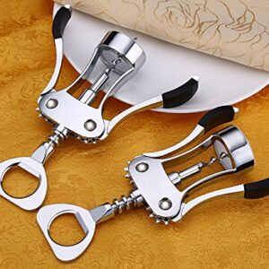 Wing Corkscrew Red Wine Bottle Opener,Zinc Alloy Stainless Steel Multifunction Beer Cap Opener Wine Bottle Stopper Opener