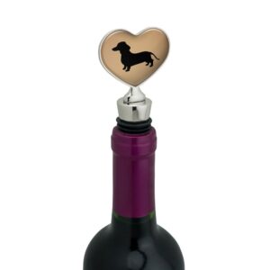 Dachshund Wiener Dog Heart Love Wine Bottle Stopper
