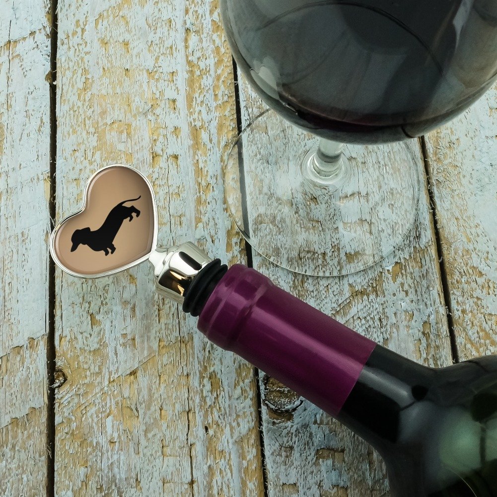 Dachshund Wiener Dog Heart Love Wine Bottle Stopper