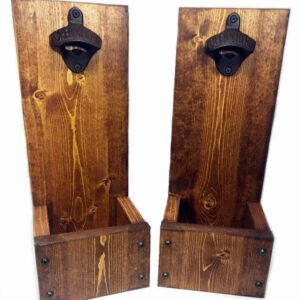 Go Ahead Take Your Top Off Drop Box Bottle Opener with Cap Catcher Solid Wood- Wall Mount or Freestanding - Groomsmen, Wedding and Anniversary gift