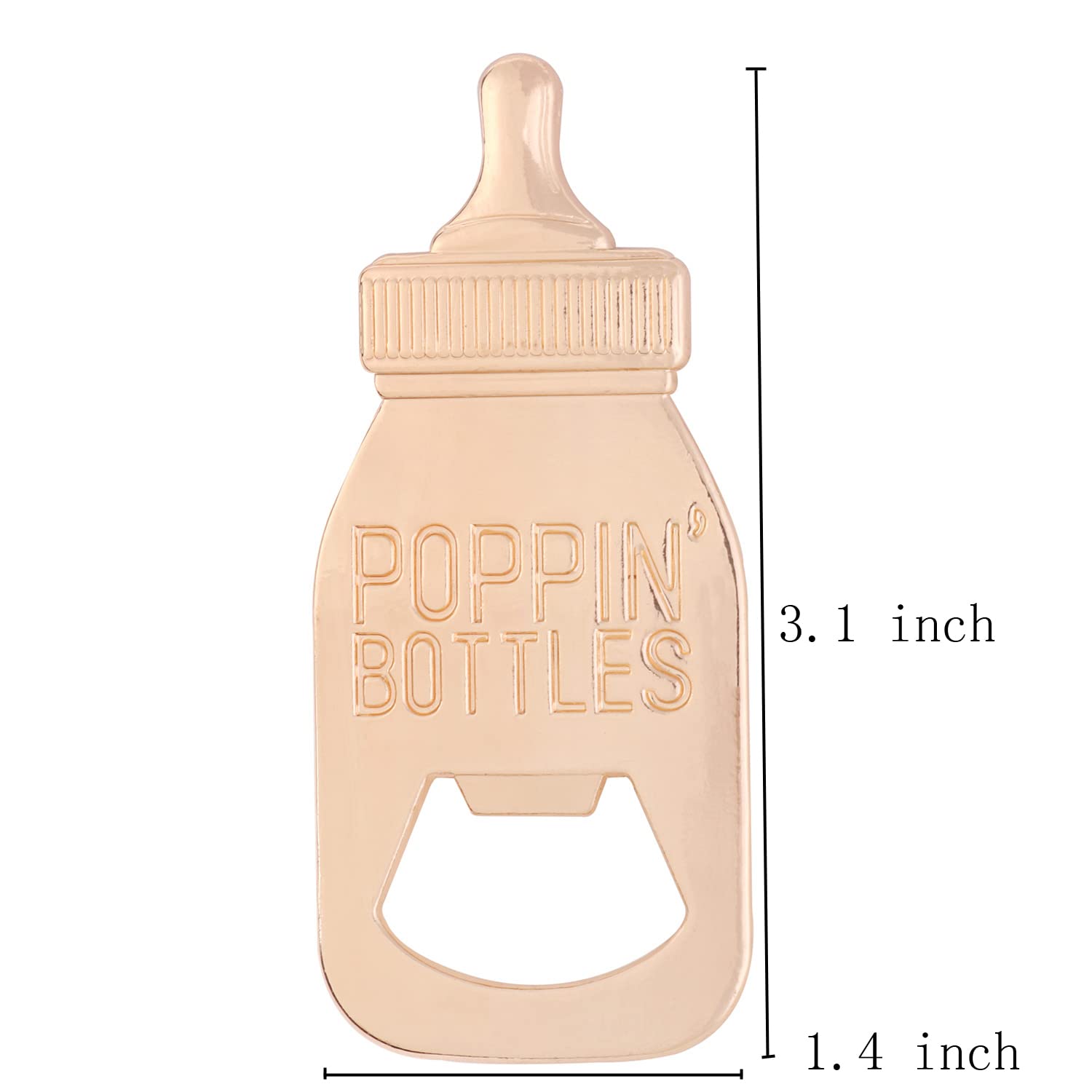 24 Pcs Poppin Bottle Openers for Baby Shower Favors,Gifts and Decorations，Bottle Opener for Girl Baby Shower Souvenirs for Guest/Pink Girl Baby Shower Decor Supplies (Baby Pink, 24)