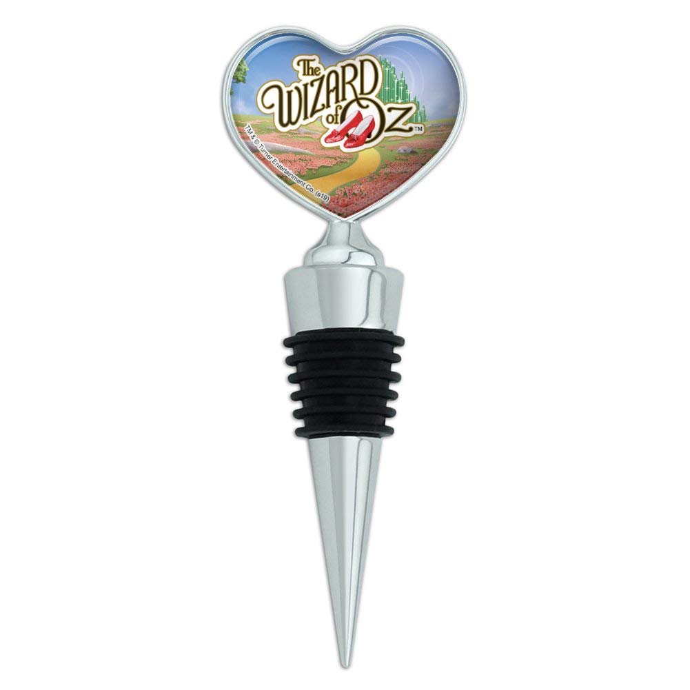 The Wizard of Oz Ruby Slippers Logo Heart Love Wine Bottle Stopper