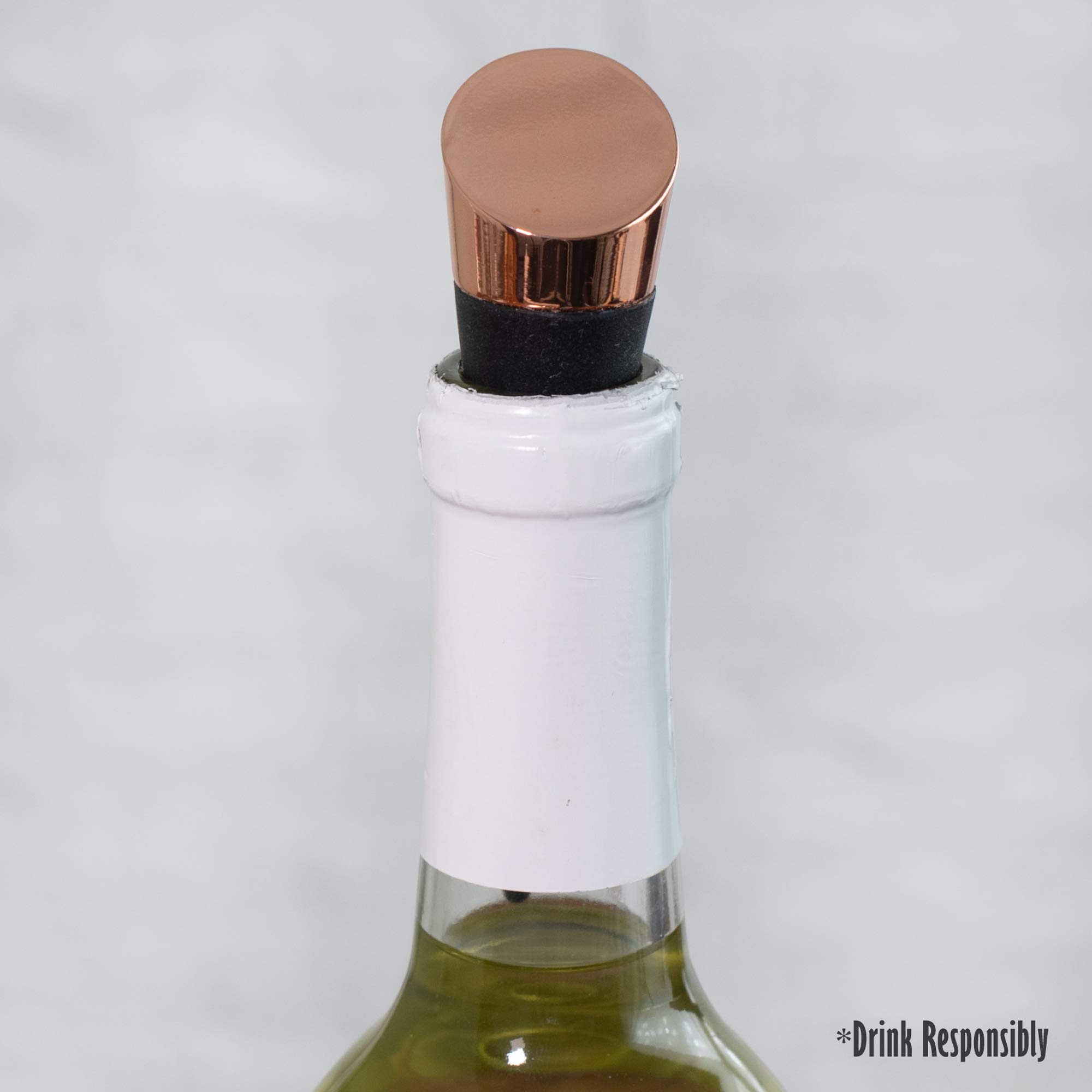 Cork Pops Rubber 4 Inch Reflective Copper Royal Bottle Stopper