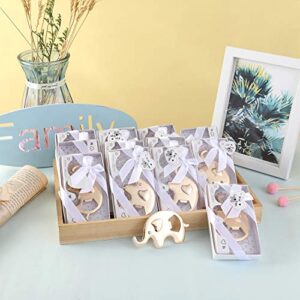 Pack of 16 Bottle Opener Baby Shower Party Favor for Guests Elephant Shaped Bottle Opener Baby Shower Favors Birthday Bridal Shower Souvenirs Wedding Favor Gift (White Elephant, 16)