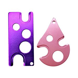 fomiyes 2pcs essential oil bottle opener tool key corkscrew tool roller balls caps remover beer can opener for remover refillable bottles purple pink