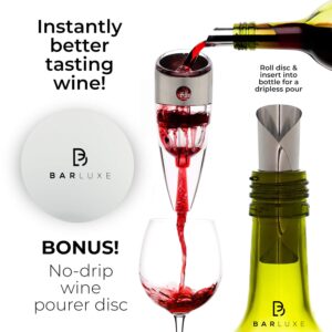 Wine Aerator, Wine Pourer - Best Wine Gifts for Women or Men - Instantly Aerate & Enhance Taste - Red Wine Aerator Decanter Set with Bonus Wine Pourer Disc & eBook 'Aerating Tips & Wine Accessories'