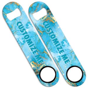 barconic customizeable speed bottle opener - turquoise marble