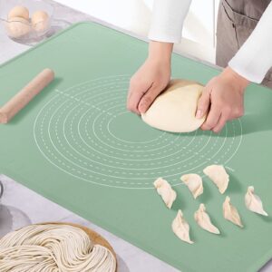 silicone baking mat extra large non-stick baking mat with high edge, food grade silicone dough rolling mat for making cookies, macarons, multipurpose mat, countertop mat, placemat (20"x28")