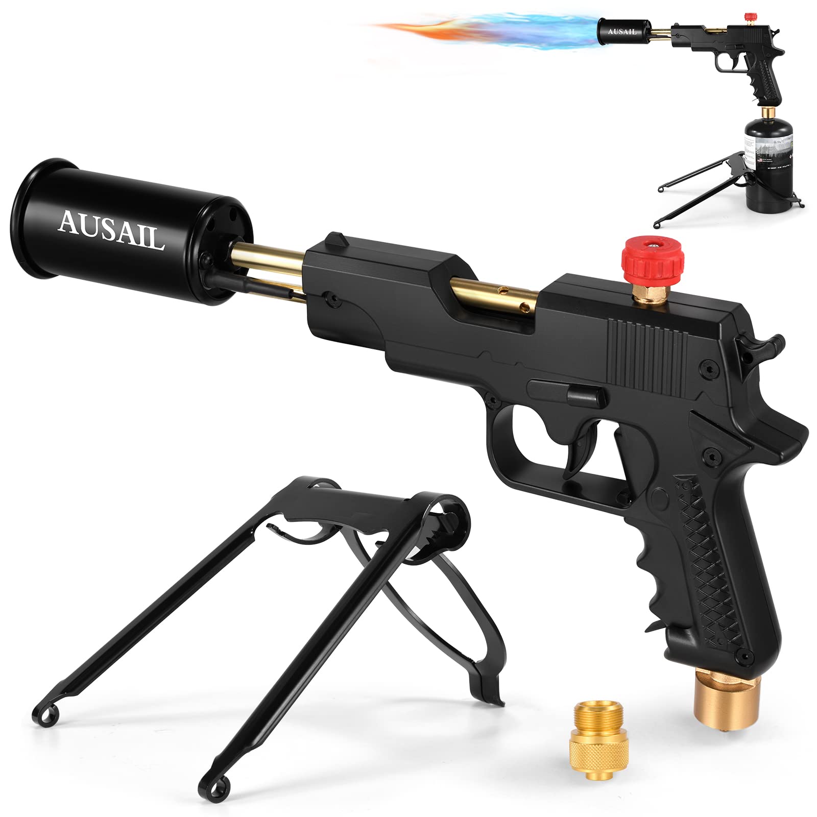 Kitchen Torch,Cooking Propane Blow Torch Lighter,700,000BTU Flamethrower Fire Gun,Food Culinary Torch with Safety Lock,Campfire Starter Grill Torch,BBQ Torch for Steak & Creme Brulee