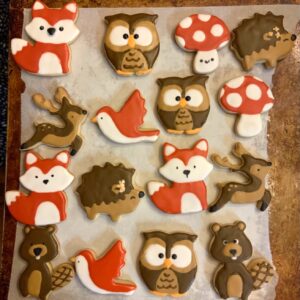 Woodland Cookie Cutter Set-3 Inches-7 Piece-Fox, Owl, Deer, Bird, Hedgehog, Squirrel, Mushroom, Forest Animal Cookie Cutters Molds for Kids Birthday Party Woodland Baby Shower