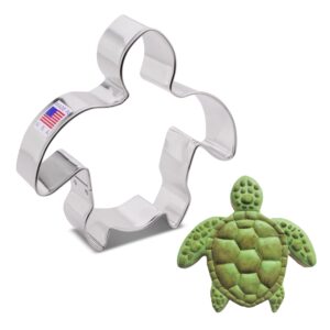 sea turtle cookie cutter 4" made in usa by ann clark