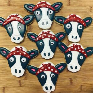 Cute Cow Steer Face Metal Cookie Cutter, 4.5" Made in USA by Ann Clark