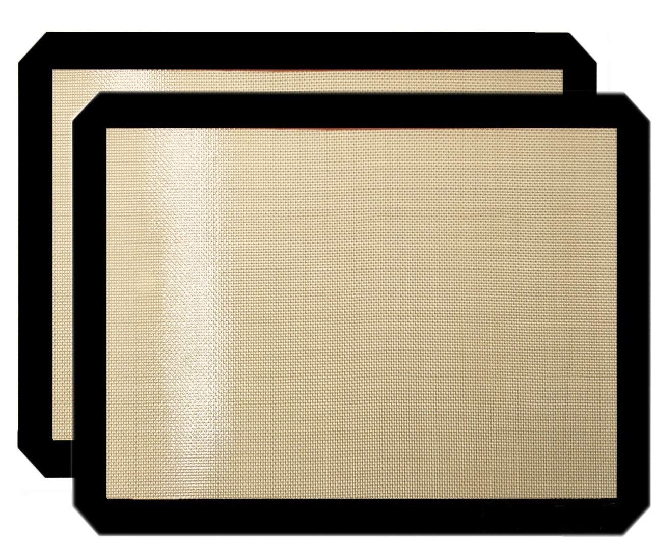 Premium Non Stick Silicone Baking Mats Quarter Sheet Toaster Oven Liner Small,Set Of 2 Mats (Size 8.5" - 11.5")