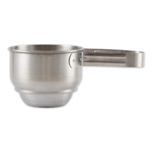 RSVP International Endurance® Stainless Steel Vintage One-Hand Sifter, 1 Cup | Top Cakes, Sift Flour, Marinade BBQ & More | Dishwasher Safe | Powder Sugar, Sift Flour, Spread Toppings & More