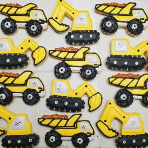 Construction Cookie Cutter Set-3 Inches-9 Piece- Excavator Digger Bulldozer Dump Truck Hammer Wrench Construction Tools Cutters Molds for Kids Construction Themed Party