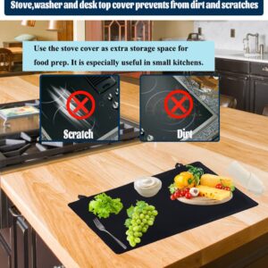 Stove Top Covers, Extra Large Stove Top Cover for Electric, Anti-Slip Waterproof Flat Top Oven Cover Mat Electric Cooktop Cover Protector,Ceramic Glass Stove Top Protector Mat 28.5" X 20.5" Black