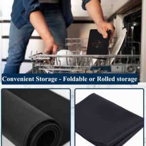 Stove Top Covers, Extra Large Stove Top Cover for Electric, Anti-Slip Waterproof Flat Top Oven Cover Mat Electric Cooktop Cover Protector,Ceramic Glass Stove Top Protector Mat 28.5" X 20.5" Black