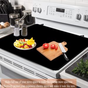 Stove Top Covers, Extra Large Stove Top Cover for Electric, Anti-Slip Waterproof Flat Top Oven Cover Mat Electric Cooktop Cover Protector,Ceramic Glass Stove Top Protector Mat 28.5" X 20.5" Black