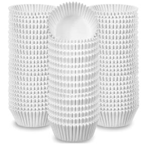 500 jumbo cupcake muffin liners 2 1/4" x 1 7/8" | large tall white fluted baking cups cupcake liners