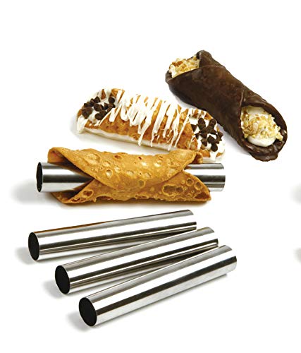 Norpro, Set of 4 Stainless Steel Cannoli Forms, 5.75in/14.5cm