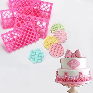 meizhouer 9pcs/set Embosser Fondant Cake Baking Sugarcraft Decorating Mold Cookie Tools Mold Home Kitchen Accessories