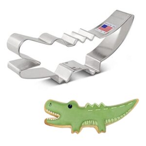 Cute Alligator Cookie Cutter, 5" Made in USA by Ann Clark