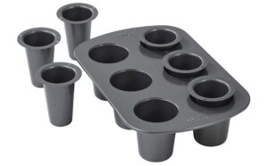 wilton cookie shot glass, 6-cavity - bake perfect sweet shooters with this 6-cup cookie shot glass pan, non-stick round pan made of steel