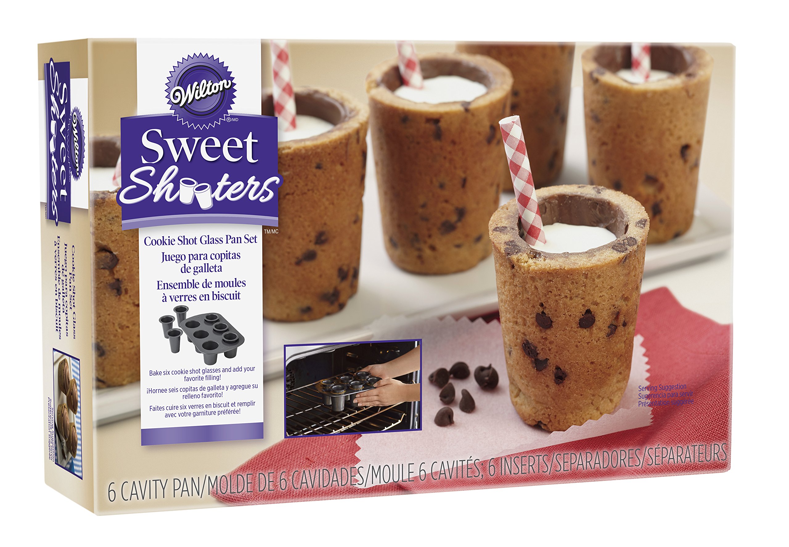 Wilton Cookie Shot Glass, 6-Cavity - Bake Perfect Sweet Shooters with this 6-Cup Cookie Shot Glass Pan, Non-Stick Round Pan Made of Steel