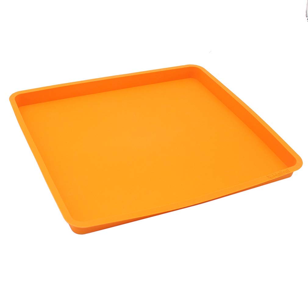 X-Haibei Swiss Roll Cake Mat Flexible Baking Tray Silicone Cookies Mold L10 W11inch H 0.78inch