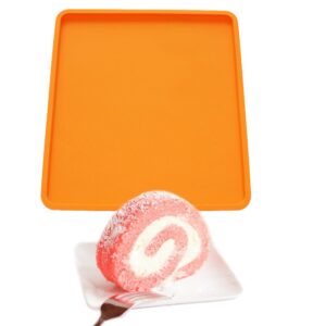 X-Haibei Swiss Roll Cake Mat Flexible Baking Tray Silicone Cookies Mold L10 W11inch H 0.78inch