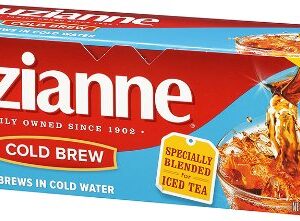 Luzianne Cold Brew Black Tea Bags, Family Size, Unsweetened, 22 Count Box, Specially Blended for Cold Brew in Water, Clear & Refreshing Home Brewed Southern Iced Tea