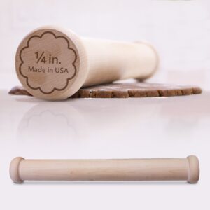 perfect cookie rolling pin 1/4-in. fixed depth hardwood made in the usa by ann clark