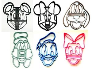 themed magical mouse and friends face set of 6 cookie cutters made in usa pr1569