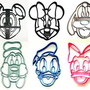 THEMED MAGICAL MOUSE AND FRIENDS FACE SET OF 6 COOKIE CUTTERS MADE IN USA PR1569