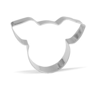 3.6 inch pig face cookie cutter - stainless steel