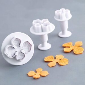 KALAIEN 3pcs Hydrangea Flower Fondant Cake Decorating Sugarcraft Cake Plunger Cutters Mould