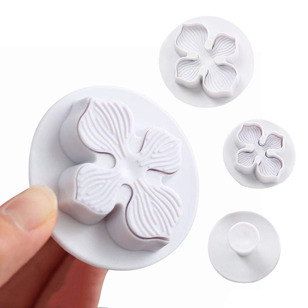 KALAIEN 3pcs Hydrangea Flower Fondant Cake Decorating Sugarcraft Cake Plunger Cutters Mould