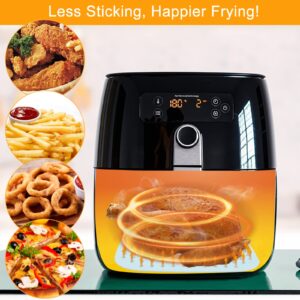 ZLR Silicone Air Fryer Liners Square 8.5 Inches, Eco-Friendly 3 Packs Reusable Air Fryer Silicone Liners for Parchment Paper Replacement, Oil Proof Easy Clean Air Fryer Accessories