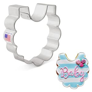 Baby Bib Cookie Cutter 3.25" Made in USA by Ann Clark