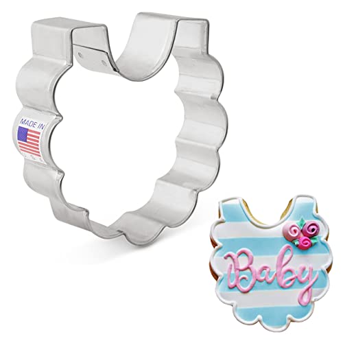 Baby Bib Cookie Cutter 3.25" Made in USA by Ann Clark