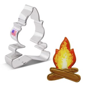 campfire cookie cutter, 4" made in usa by ann clark