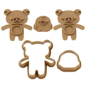 kai corporation dn0200 cookie cutter, rilakkuma stamp, makes facial expressions, made in japan