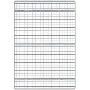 U-Taste 18/8 Stainless Steel Cooling Rack 16.3 x 11.3 inches, Baking Cooking Roasting Grilling Rack with Welding Enhancement, 6 Legs, 3 Cross Bars for Cookies, Bread, Cakes, Oven Cooking (Large)