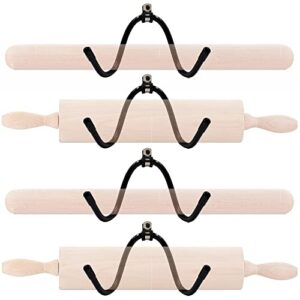 yyst rolling pin holder rolling pin display rack rolling pin storage - hardware included - no rolling pin-4/pk