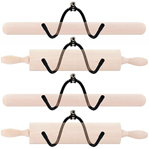 YYST Rolling Pin Holder Rolling Pin Display Rack Rolling Pin Storage - Hardware Included - No Rolling Pin-4/PK