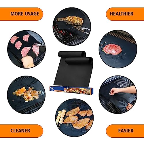 Oven Liners for Bottom of Oven, 2 Pack Large Thick Heavy Duty 100% Non-stick Reusable Teflon Oven Mat, 25”x17” Baking Mat for Electric, Gas, Toaster Ovens, Grills,Kitchen Friendly Cooking Accessory