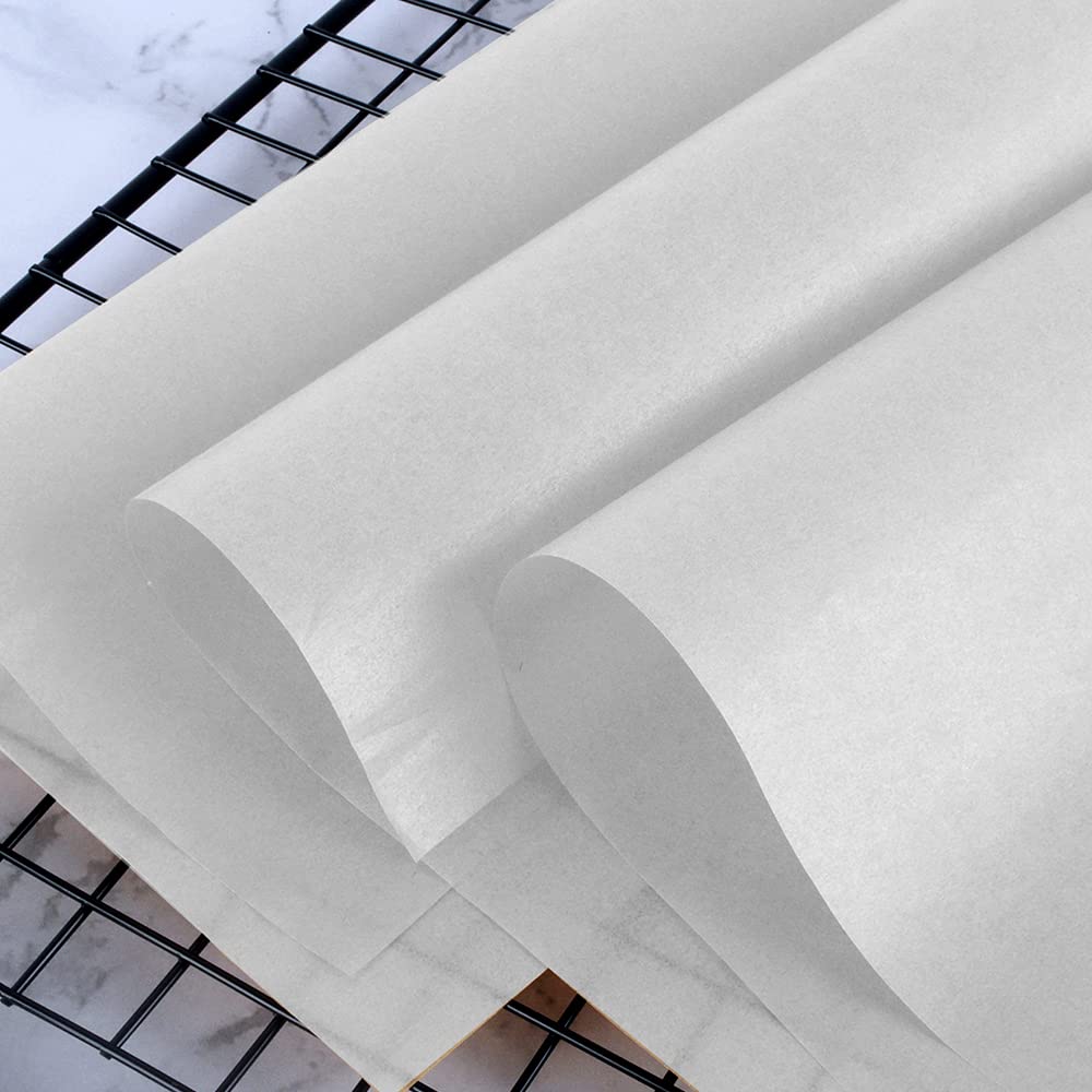 Heating Press Paper Pre-Cut Parchment Paper Slick Silicone Coating on Double Sides 100 Sheet (8X12)