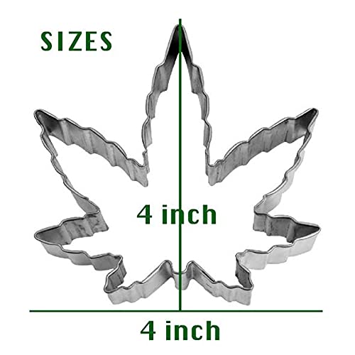 Marijuana Leaf Plant Cookie Cutter 4" Smoke Pot Joint Leaf Bud