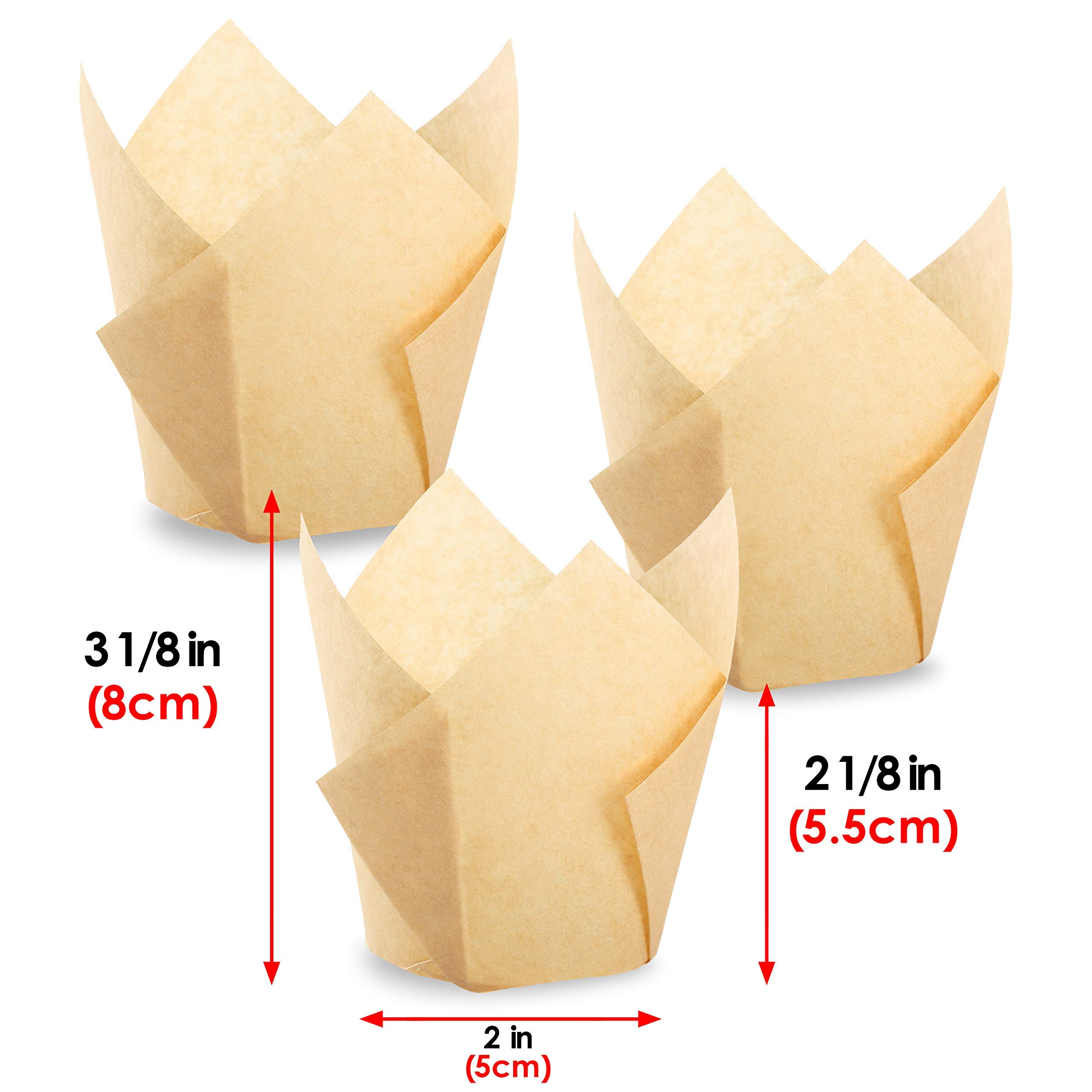 Tulip Cupcake Liners Baking Cups Parchment Paper Muffin Tin Cups Standard Size 100 Count